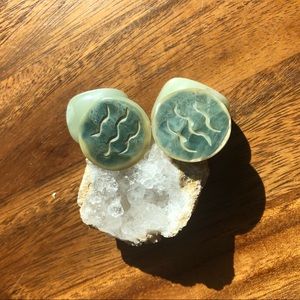 Vintage Modernist Shell Earrings